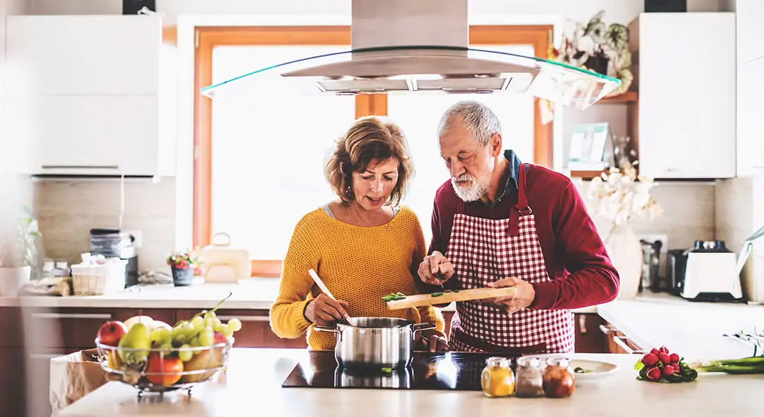 Couple Cooking Dinner